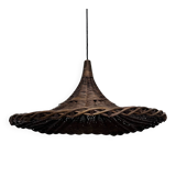 Large Italian Tulip Wicker Pendant Lamp