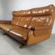 Scandinavian fawn leather sofa