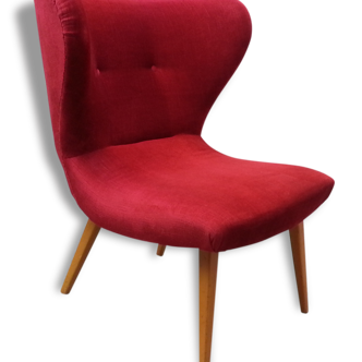 Rare fauteuil chauffeuse années 50 design sculpturale Elias Svedberg