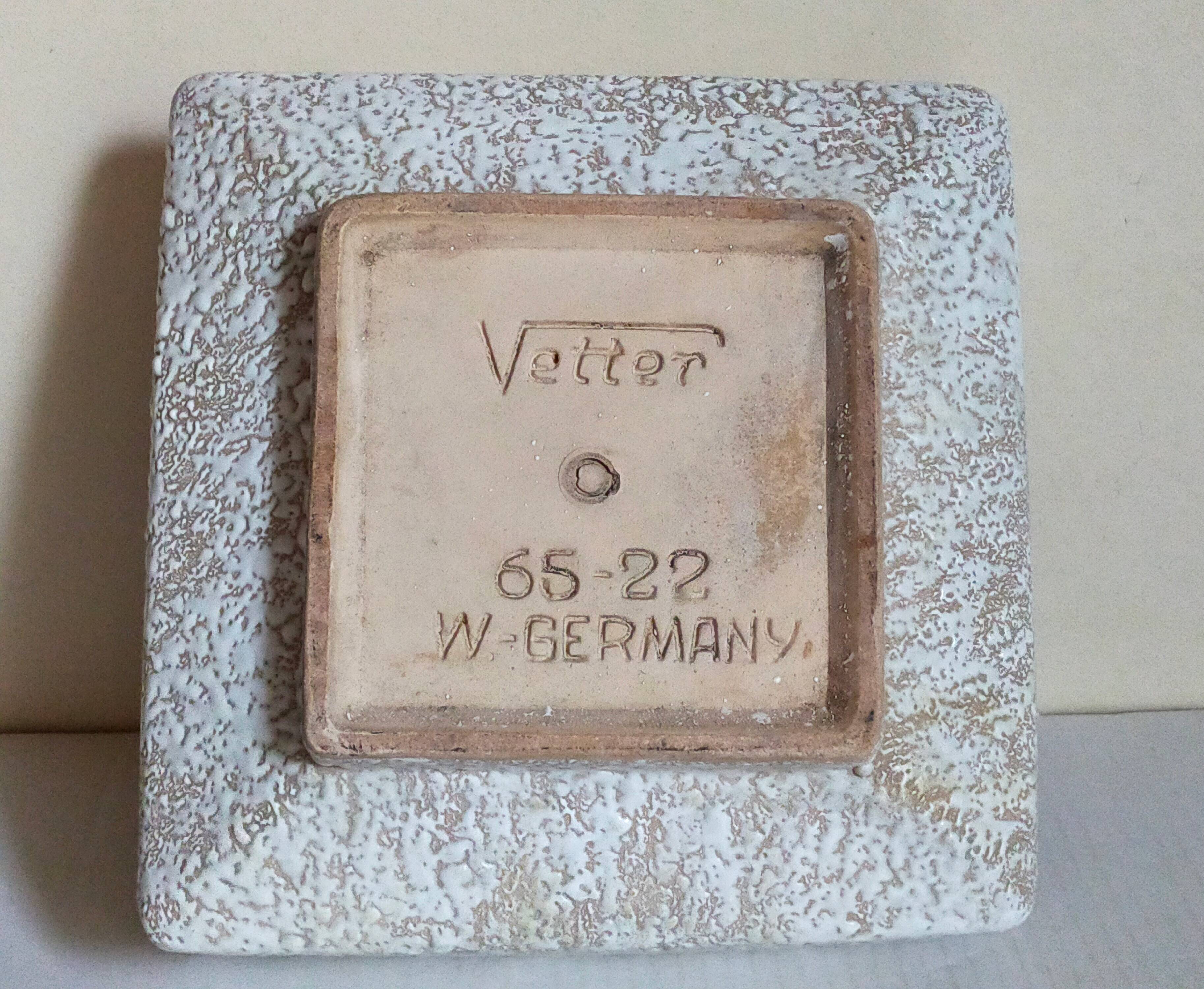 Vetter west-germany ceramic cactus or bonsai pot from the 1950s