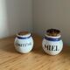 Ceramic spice jars, jam, honey
