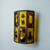 Brutalist wall lamp by Felipe Derflingher for Feders, blown glass, 1960, Mexico