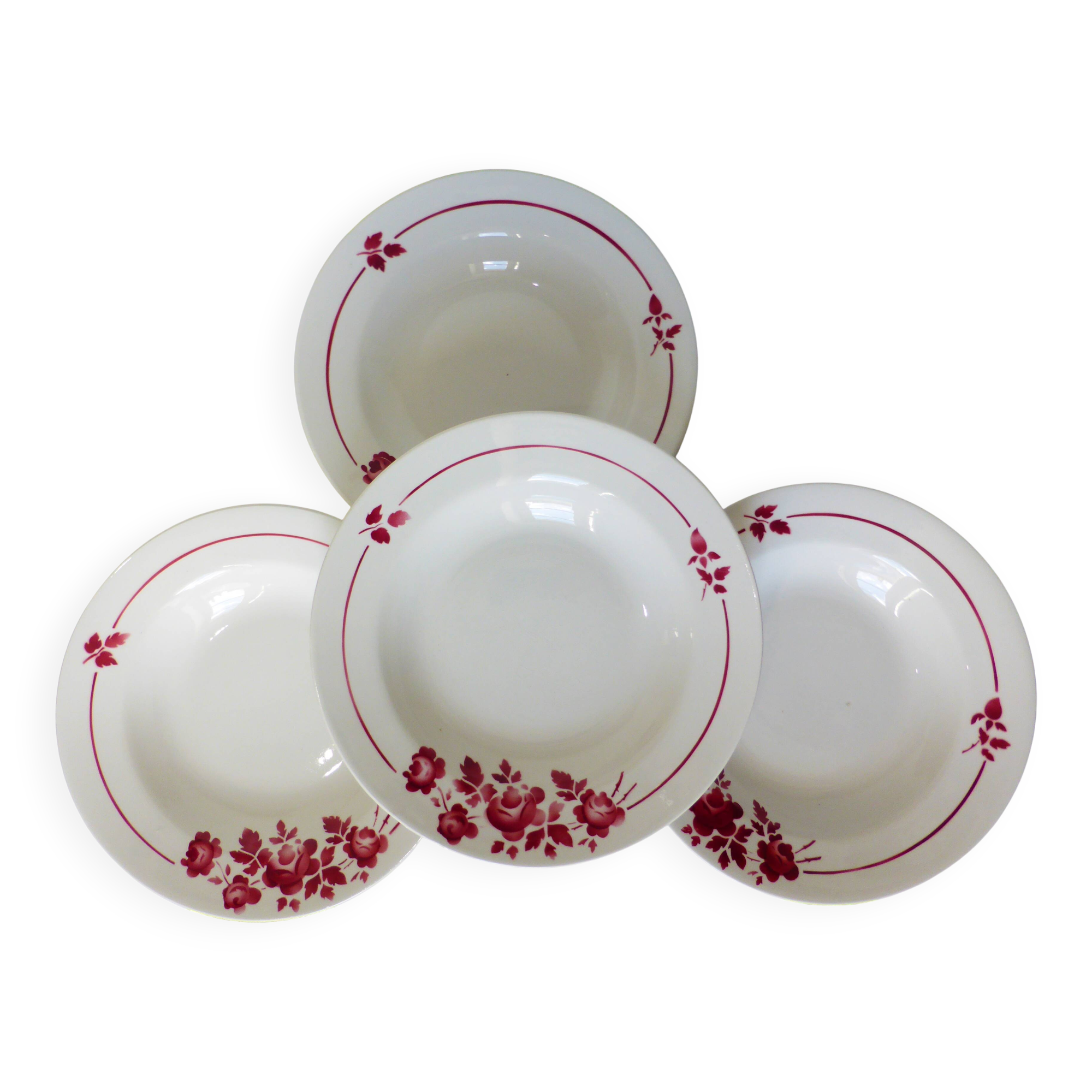 4 deep plates from Moulin des Loups 220642