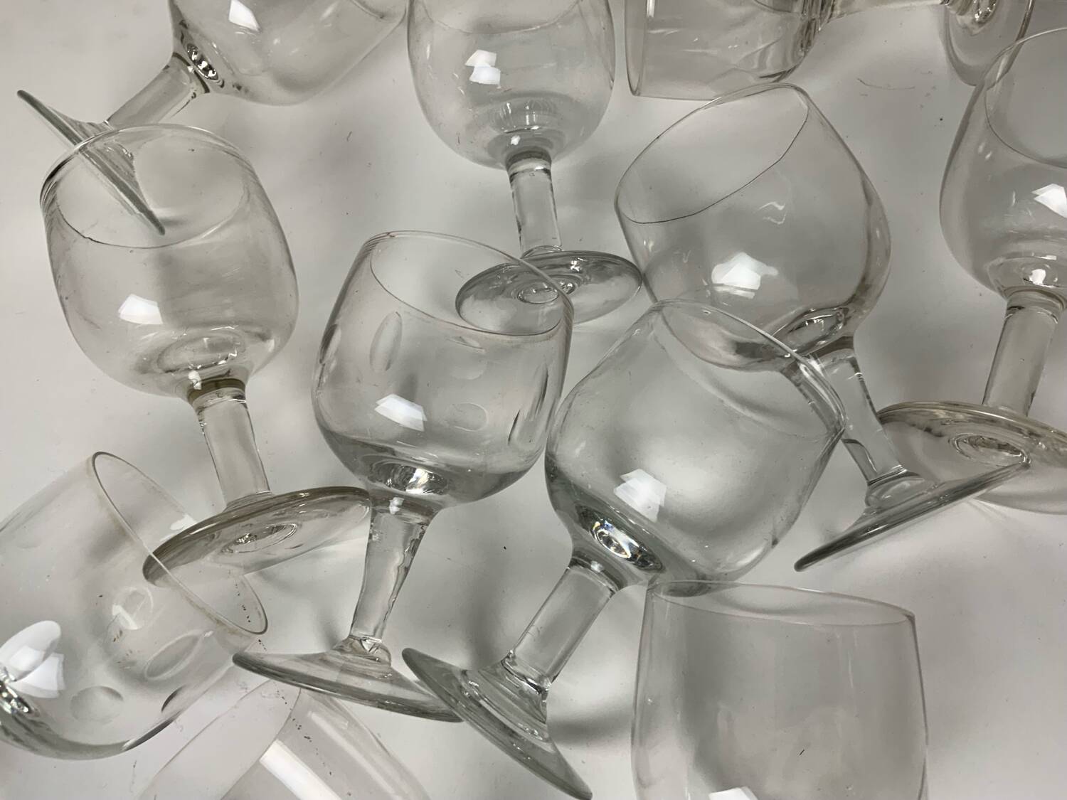 Antique stemmed glasses