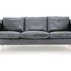 1980s Black Leather 3-Seater Sofa by Stouby, Denmark