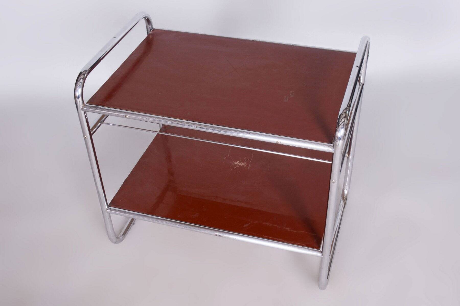 Bauhaus Side Table in Chrome-Plated Steel, 1930s