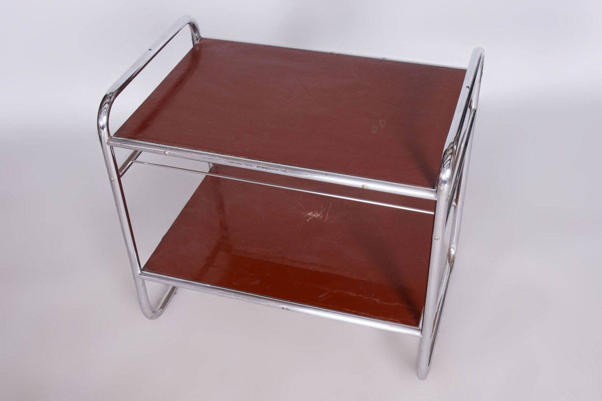 Bauhaus Side Table in Chrome-Plated Steel, 1930s