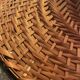 XXL mushroom lamp in woven rattan from the 70s