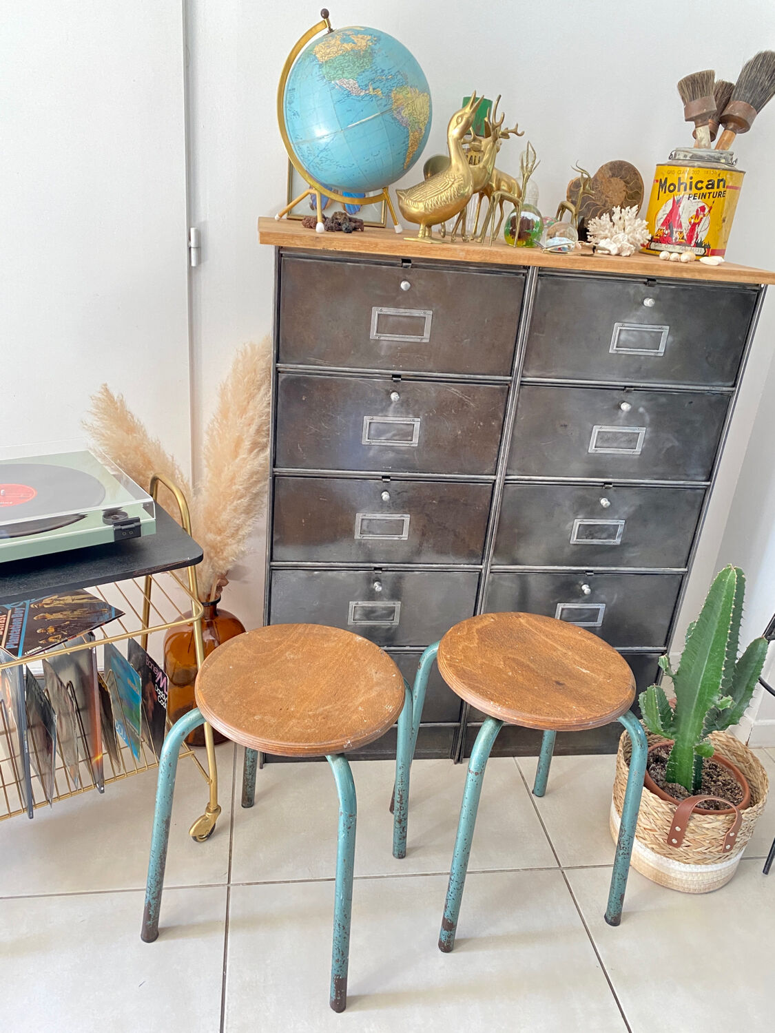 Pair of school stools