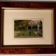 Huile sur panneau peinture Jardin de Villa Toscane