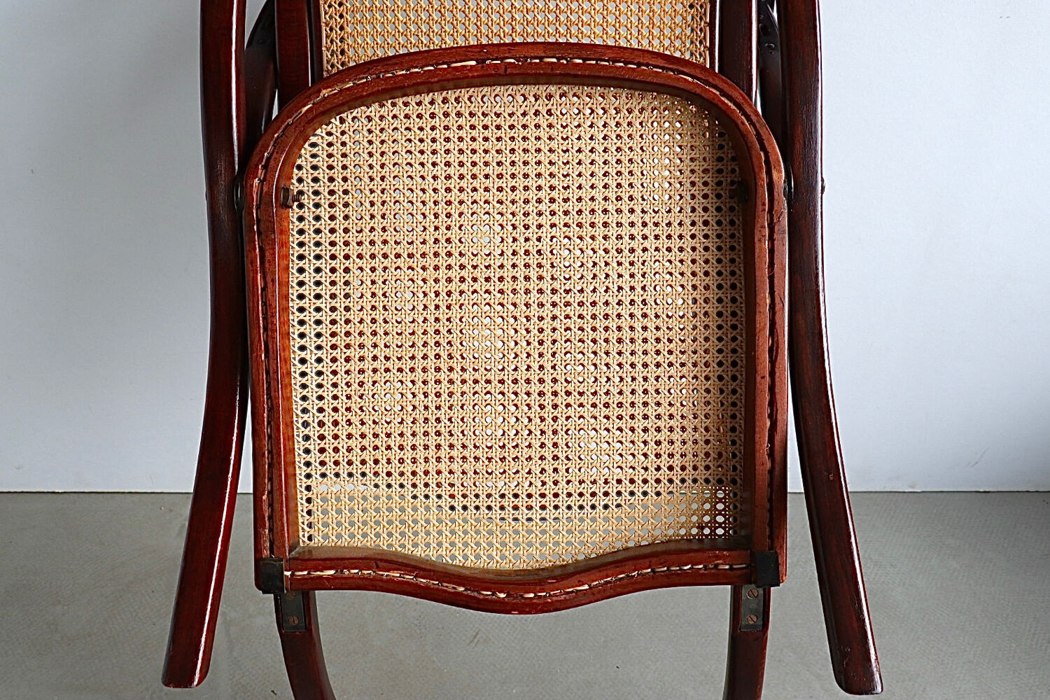 Thonet No. 1 Bentwood and Webbing Folding Arm Chair