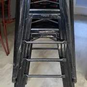 Genuine TOLIX H75 industrial high bar stool stackable black