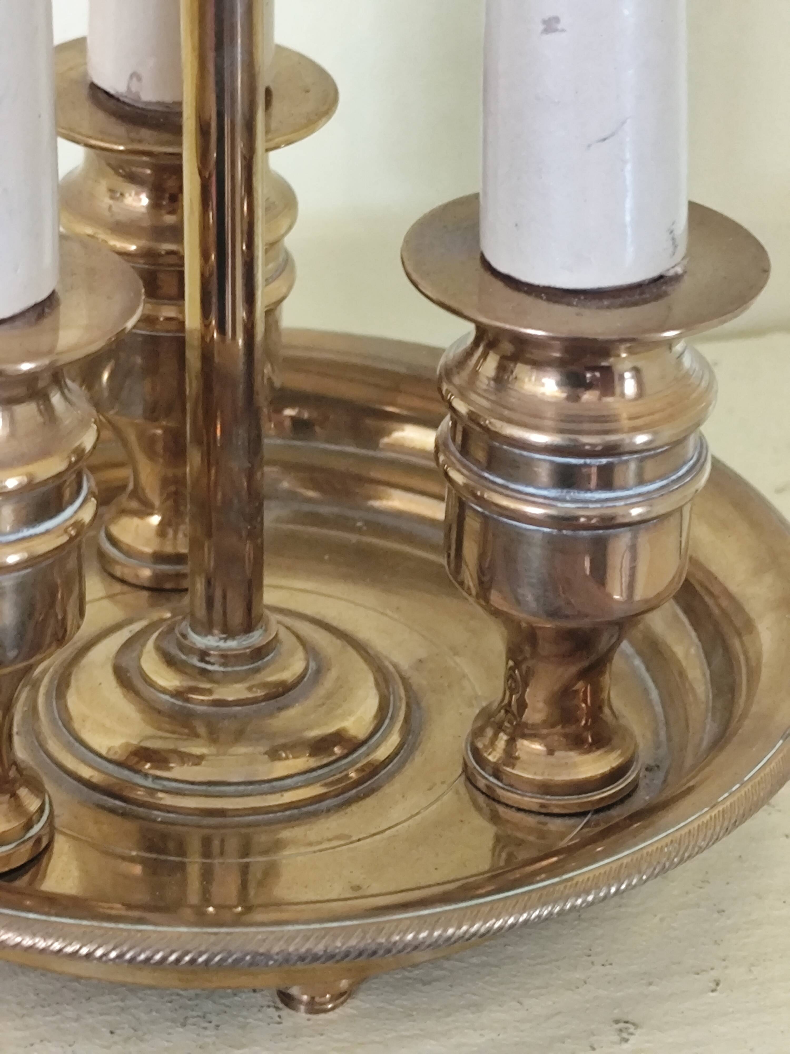 Empire style hot water bottle lamp - bronze and brass candle holder lamp