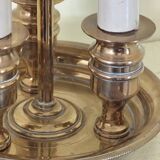Empire style hot water bottle lamp - bronze and brass candle holder lamp