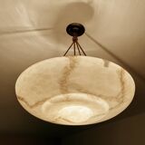 Art Deco Pink Glass Bakelite Pendant Light