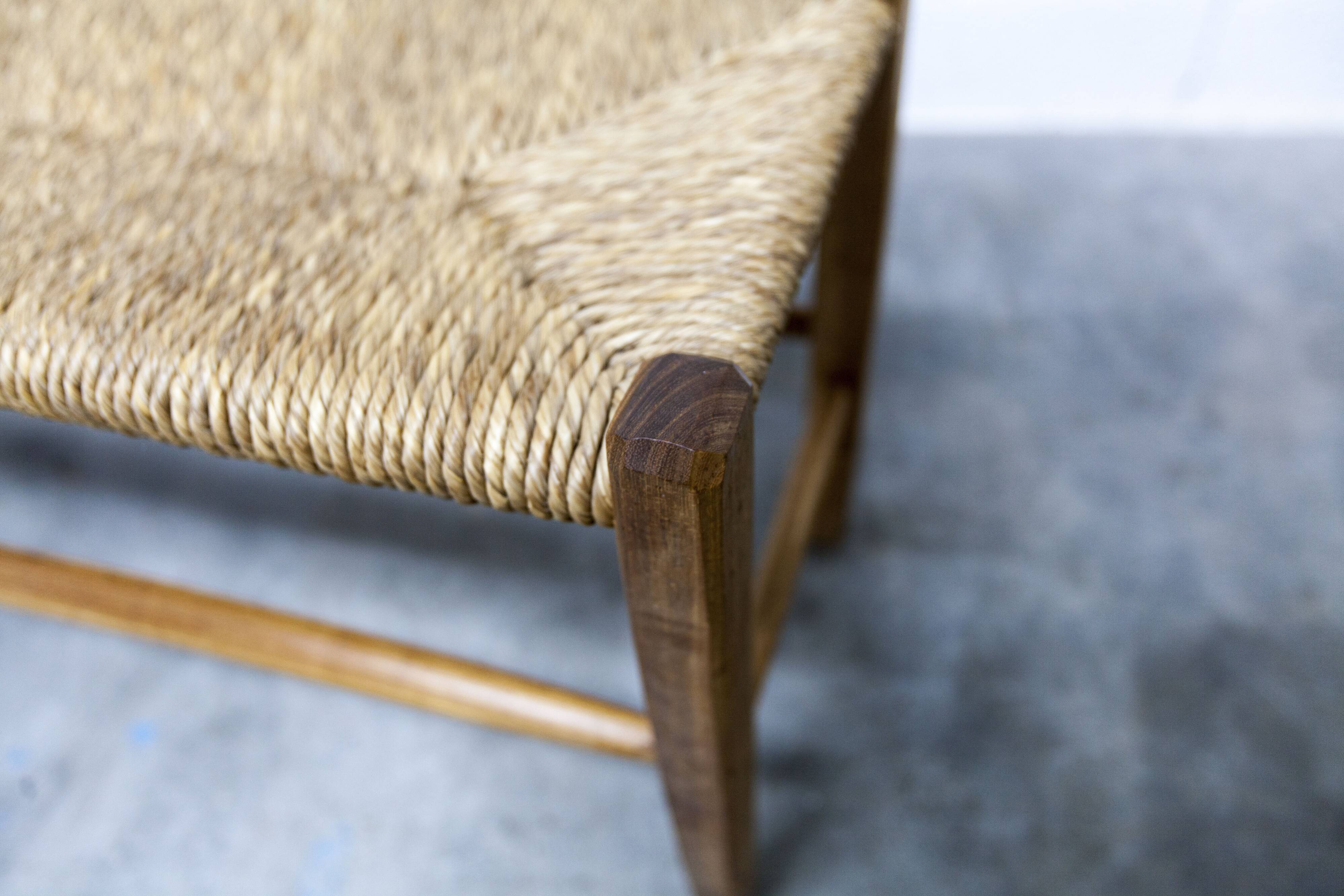 Rustic artisanal brutalist bench 1960 93cm