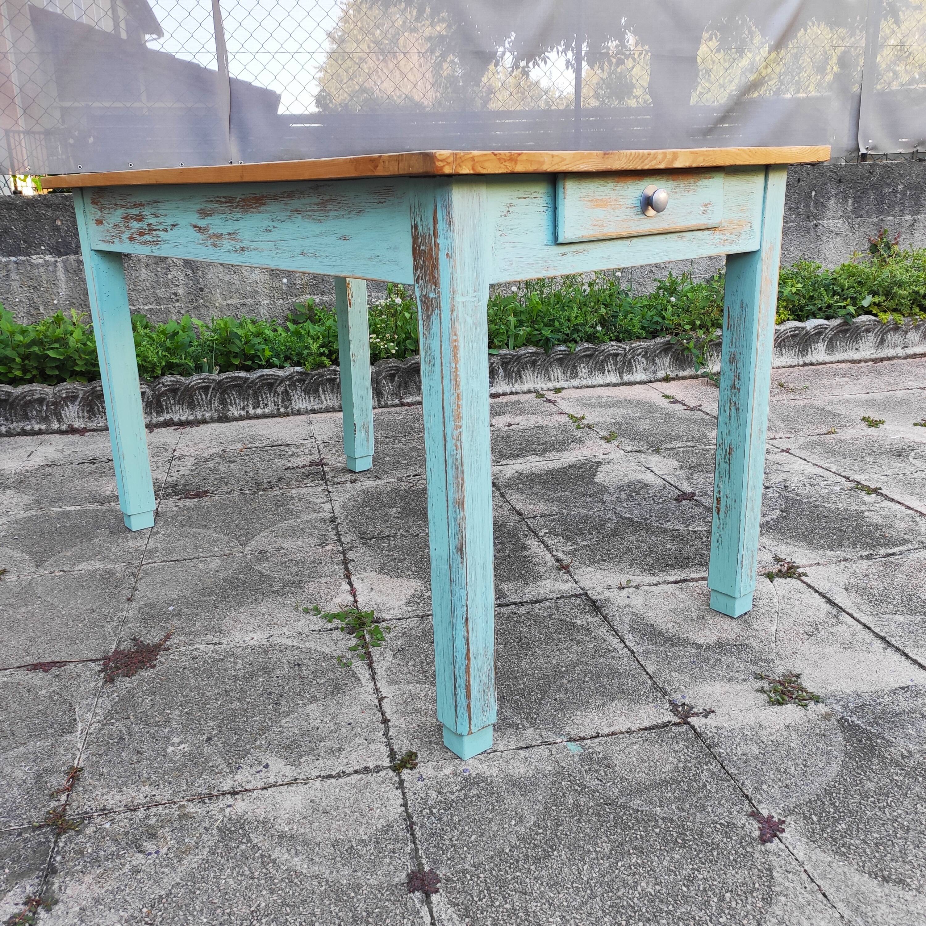 Weathered farm table
