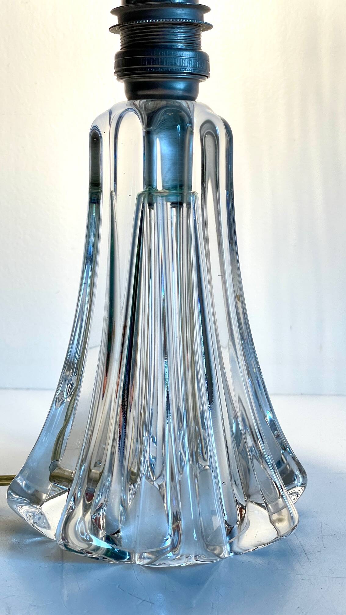 Art deco crystal star lamp base
