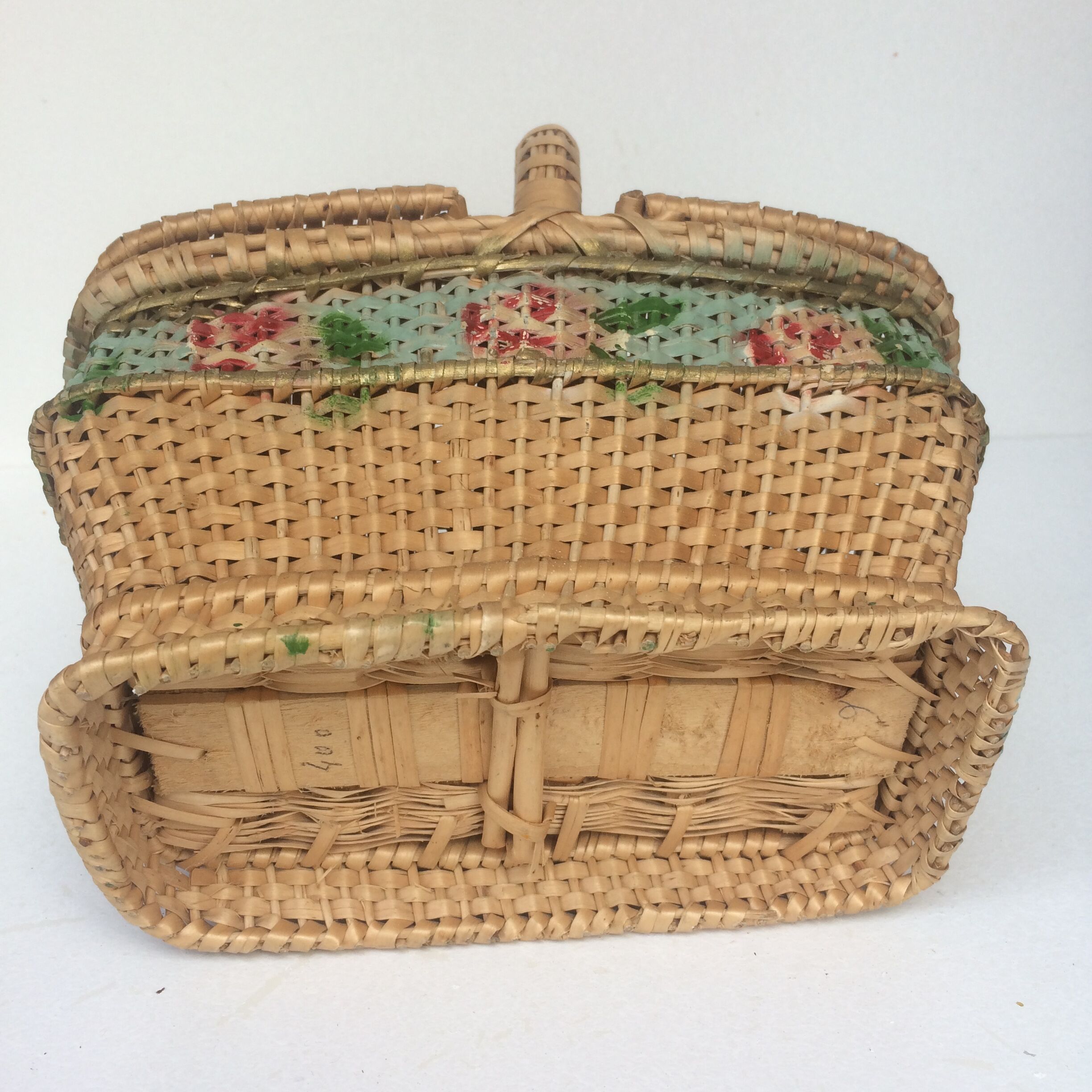 Old child wicker basket