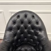 Classic English Chesterfield Desk Chair Black