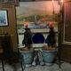 Pair of garden candlesticks