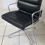 Fauteuil en cuir Softpad design Eames pour Herman Miller, années 70