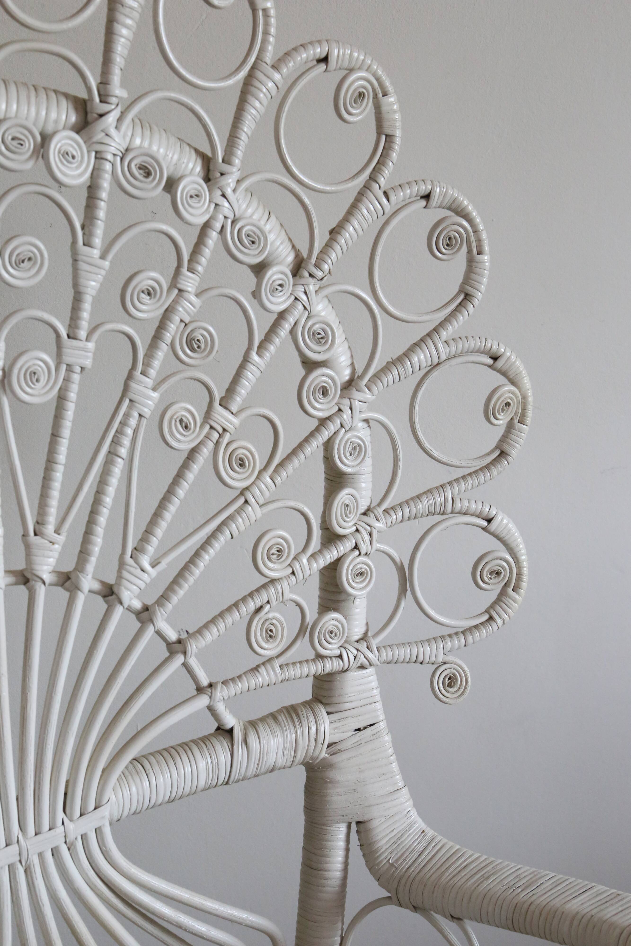 Peacok rattan armchair