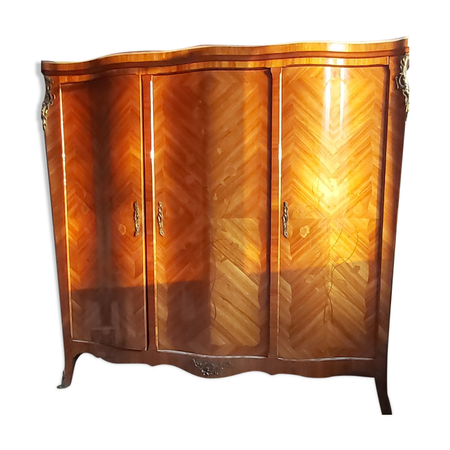 Wardrobe 3 door Louis XV style stamped Skalski