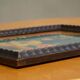Art Deco Japanese-themed wooden and glass plateau, 1940s.