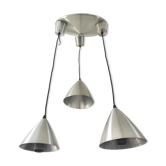 Suspension cascade trois lumières design années 70