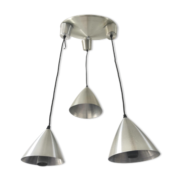 Suspension cascade trois lumières design années 70