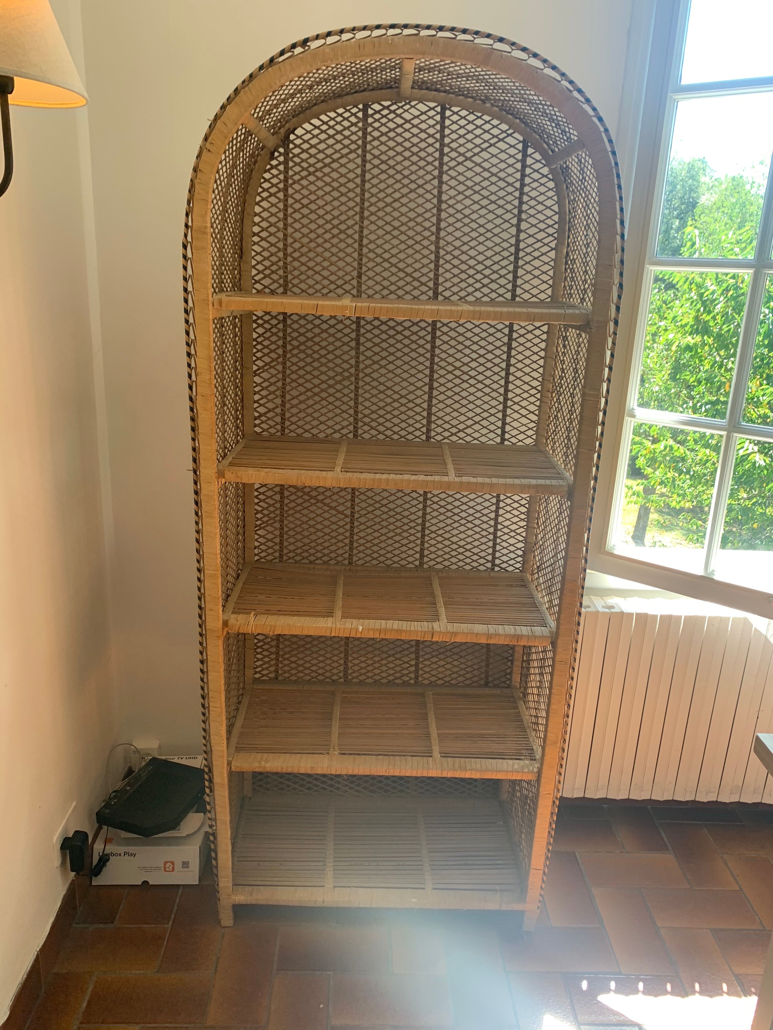 Emmanuelle rattan shelf