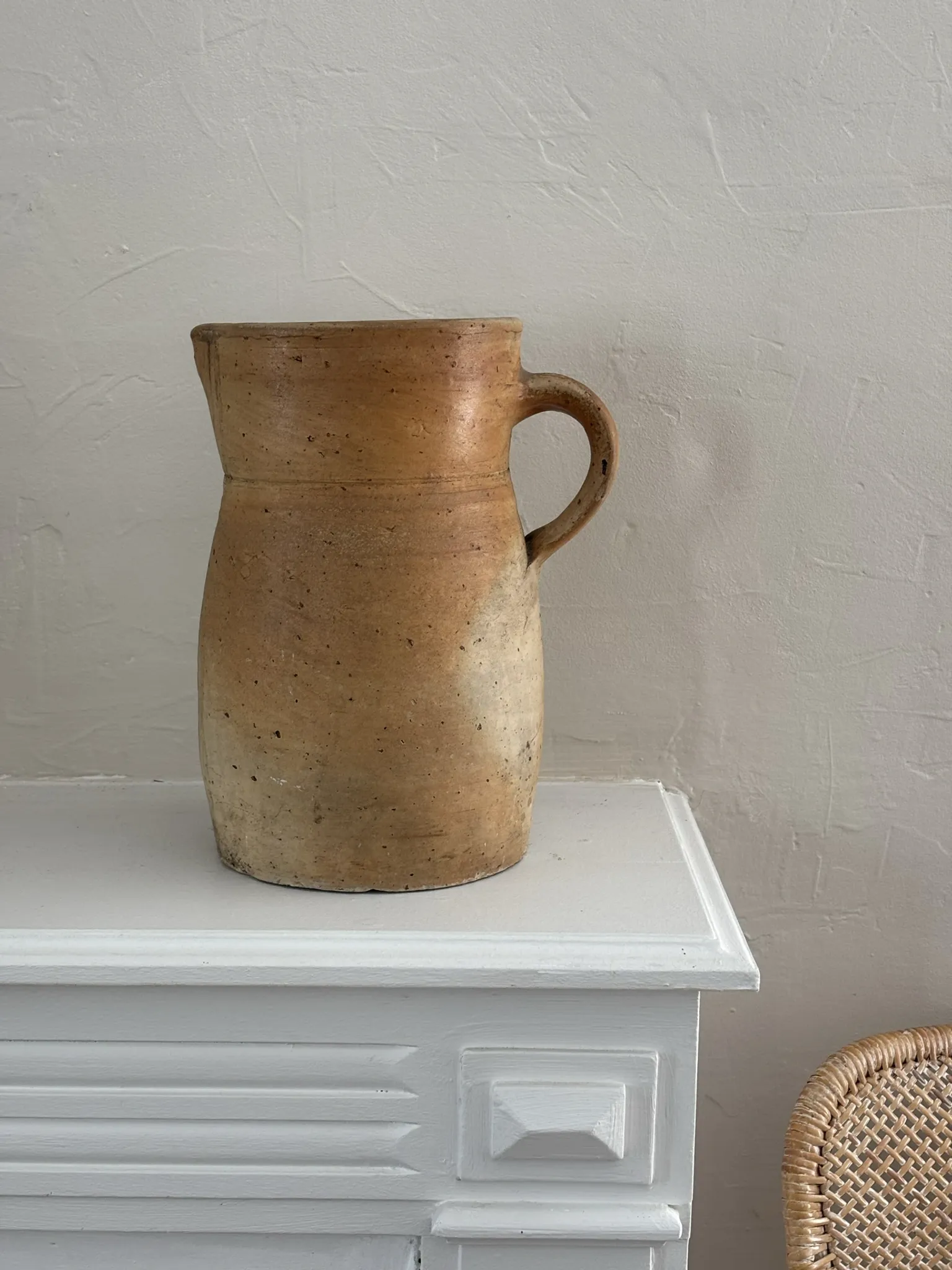 Old stoneware pitcher