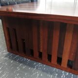Table basse XL design vintage en bois exotique
