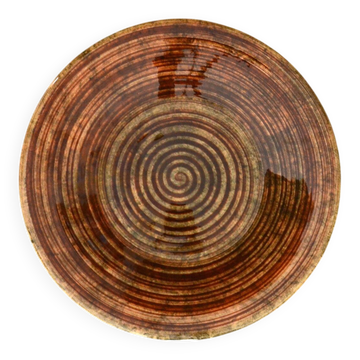 Large ceramic plate by Jacques Thiveaud Arnis from the 60s/70s.