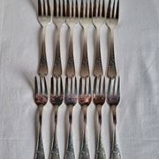 12 silver-plated dessert forks Guildar