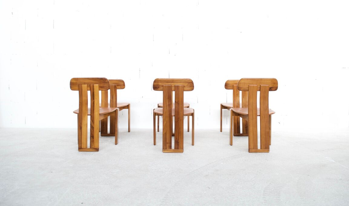 6 chairs natural leather walnut and beech sapporo 70 ' girgi mobili publisher
