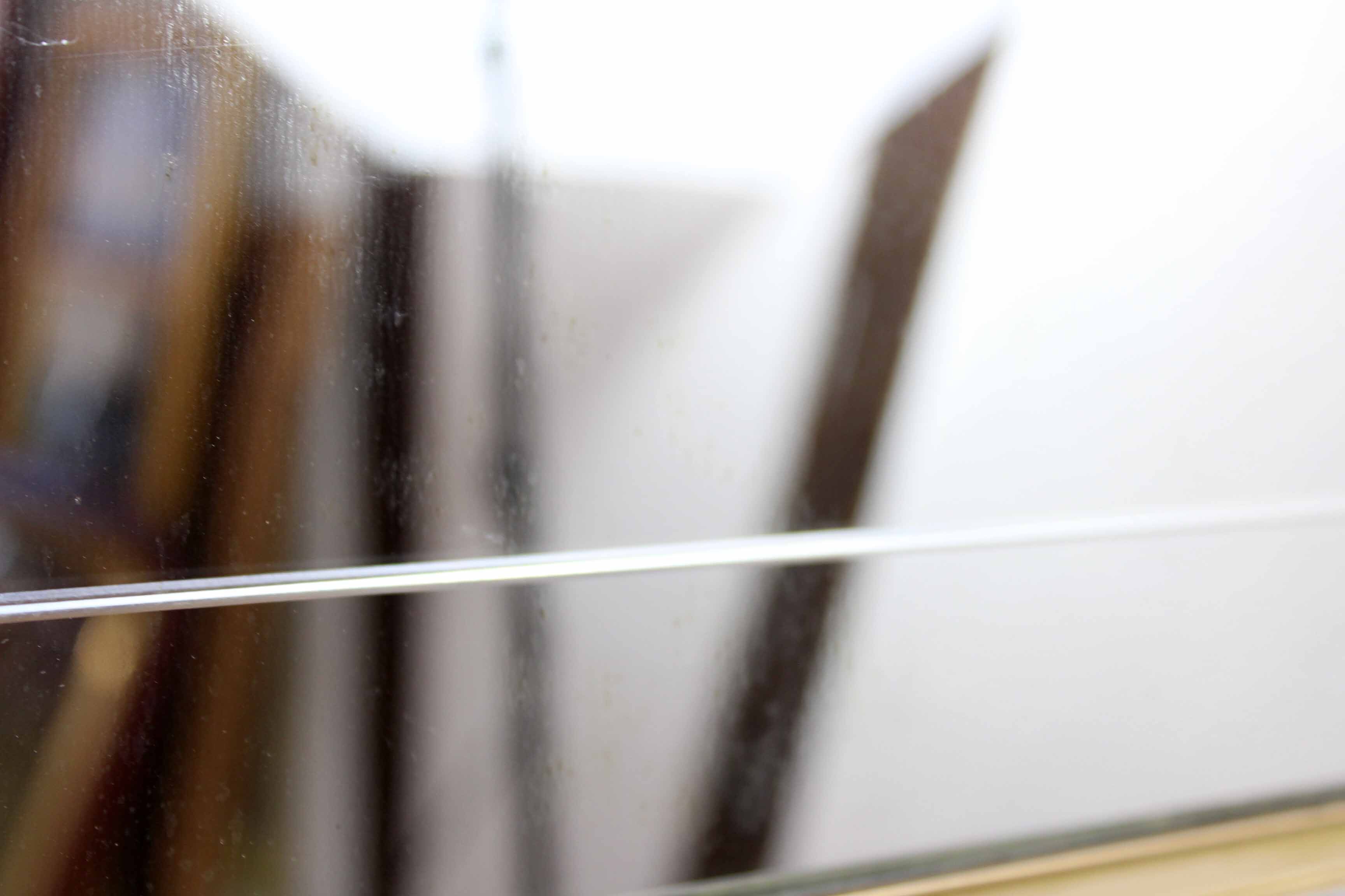 Vintage mirror engraved brass frame - 80x40cm