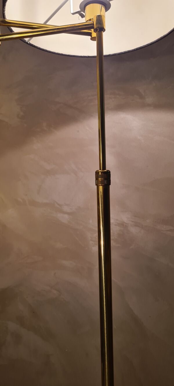 Lampadaire chrome or liseuse deluxe sur pied vintage 1980  reglable   hauteur   et inclinable