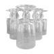 6 Large twisted plain crystal glasses – Typical of the 1960s-1970's