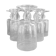 6 Large twisted plain crystal glasses – Typical of the 1960s-1970's