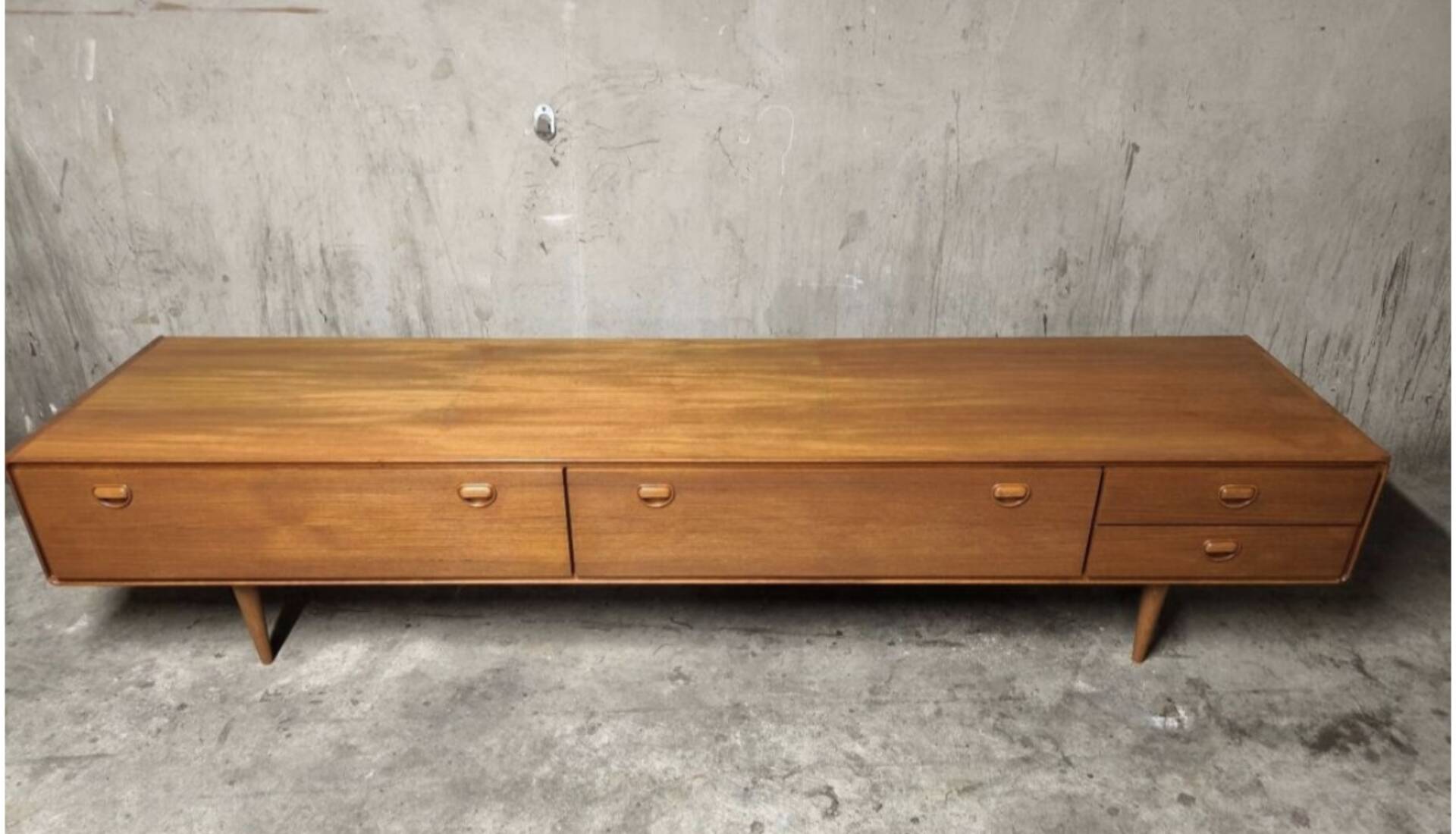 Vintage Scandinavian teak sideboards from the 1970s.