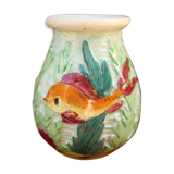 Ceramic vase decorated with fish