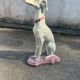 Large Sitting Greyhound Statue in Concrete / Cement - Garden Decoration or