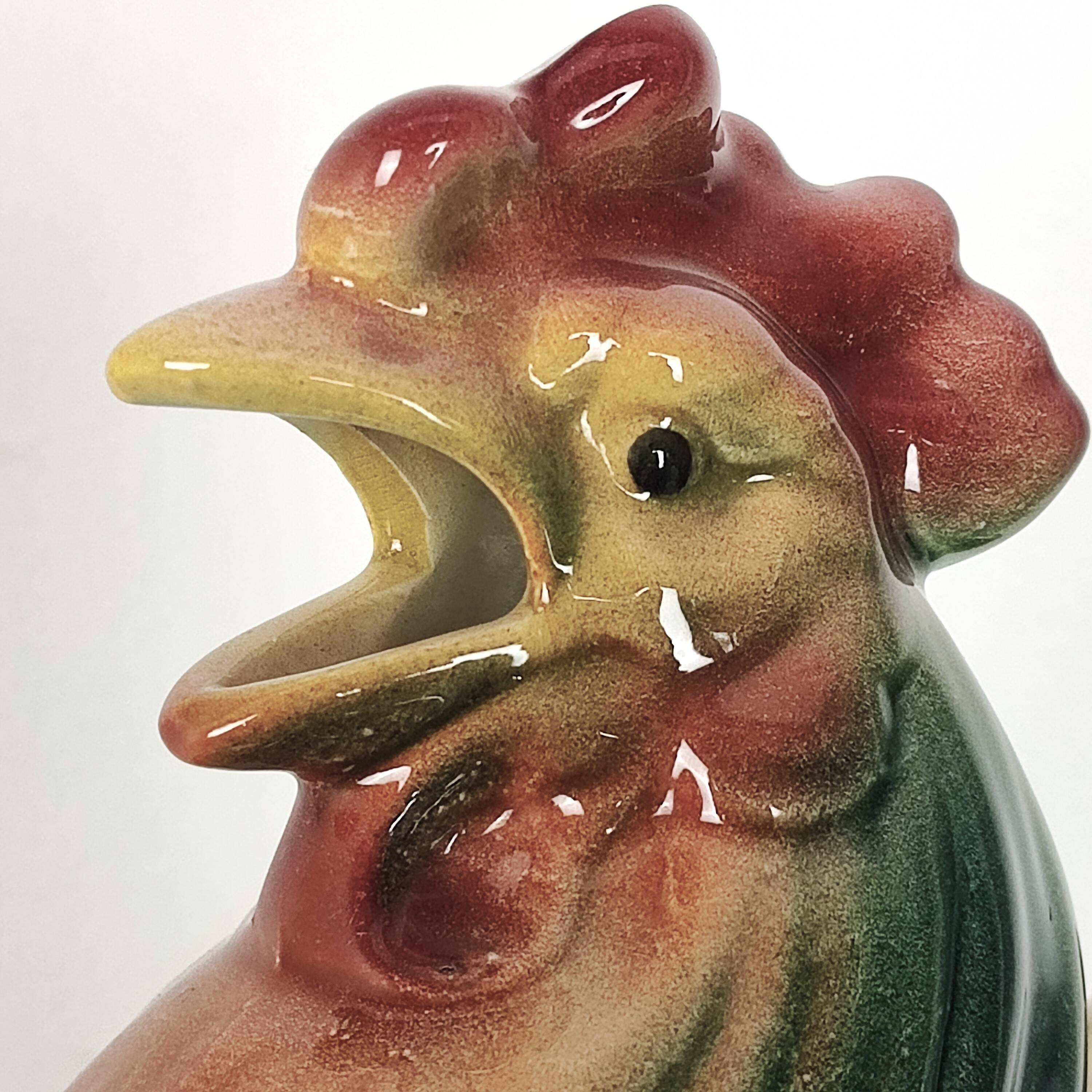 Pichet coq en barbotine