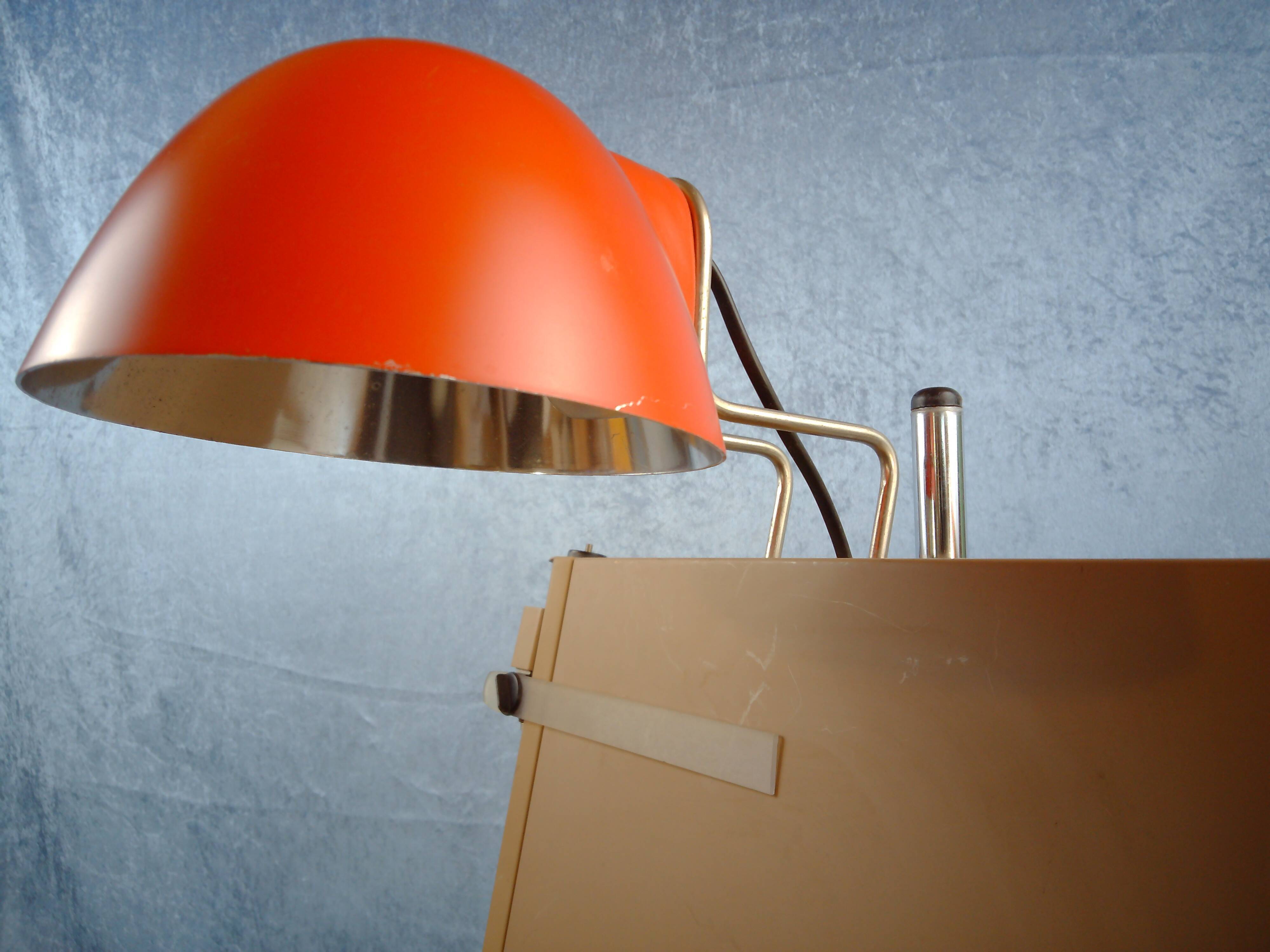 Architect lamp with tablett, Falkenberg Belysning, Sweden. 1960/70's