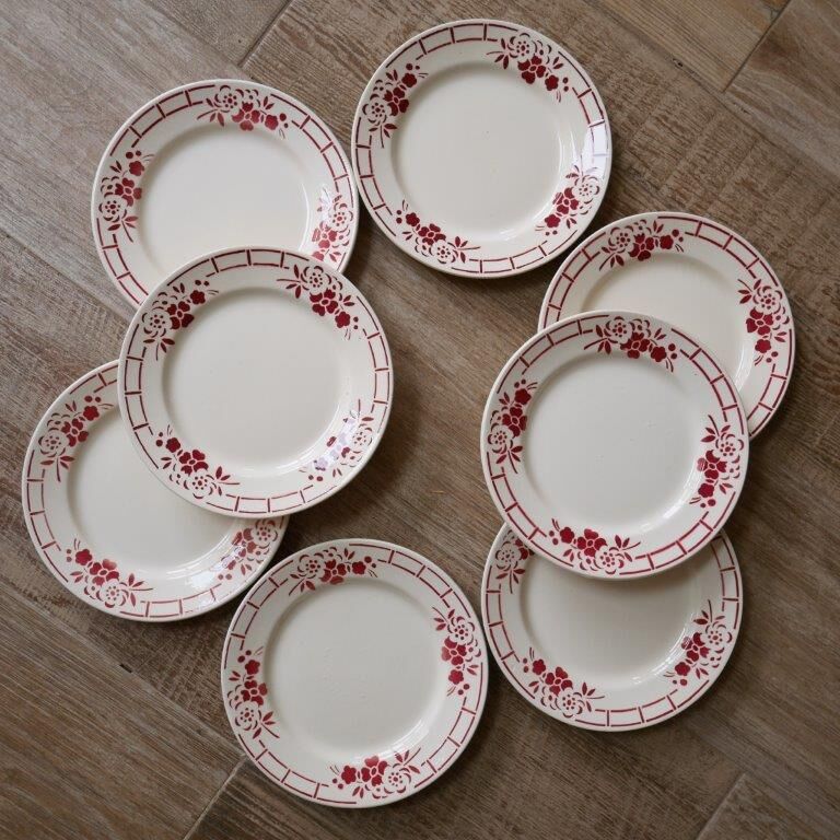 Set of 8 dessert plates Badonviller