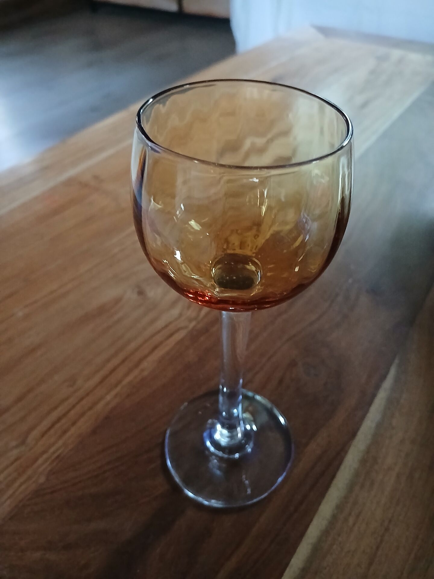 4 antique crystal stem glasses