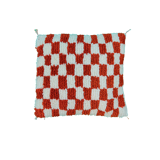 Berber cushion red chessboard Beni Ouarain
