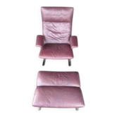 fauteuil en cuir de Sede DS-2030 avec repose-pieds